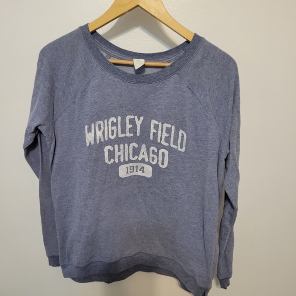 Wrigley Field boatneck sweatshirt Womens‎ medium fundy apparel